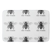 Bee Worker Honey Black Bumblebee Badematte (Vorderseite)