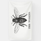 Bee Worker Honey Black Bumblebee Banner (Vertikal)