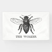 Bee Worker Honey Black Bumblebee Banner (Horizontal)