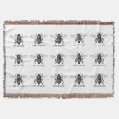 Bee Worker Honey Black Bumblebee Decke (Vorderseite)
