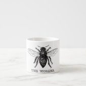 Bee Worker Honey Black Bumblebee Espressotasse (Vorderseite)