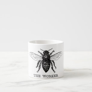 Bee Worker Honey Black Bumblebee Espressotasse