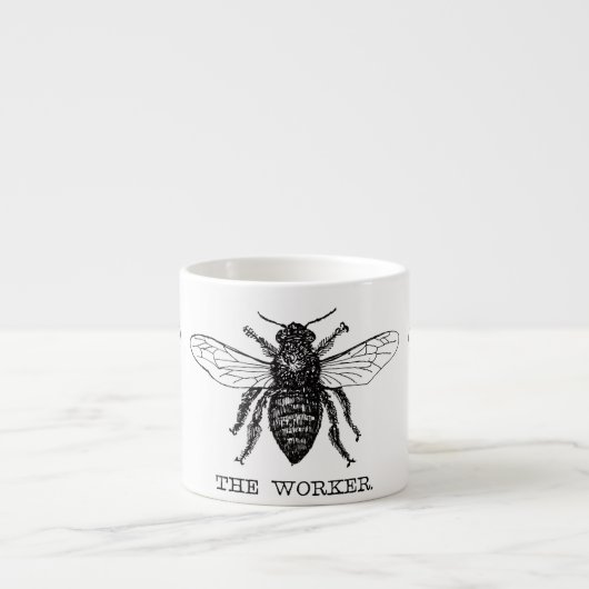 Bee Worker Honey Black Bumblebee Espressotasse (Vorderseite)