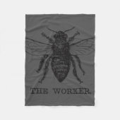 Bee Worker Honey Black Bumblebee Fleecedecke (Vorderseite)