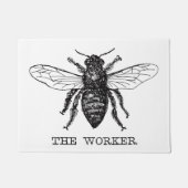 Bee Worker Honey Black Bumblebee Fußmatte (Vorderseite)