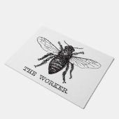 Bee Worker Honey Black Bumblebee Fußmatte (Schrägansicht)