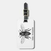 Bee Worker Honey Black Bumblebee Gepäckanhänger (Vorderseite vertikal)