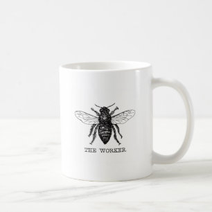 Bee Worker Honey Black Bumblebee Kaffeetasse
