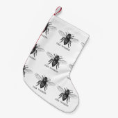 Bee Worker Honey Black Bumblebee Kleiner Weihnachtsstrumpf (Vorderansicht (hängend))