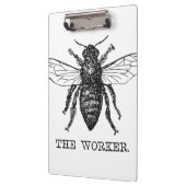 Bee Worker Honey Black Bumblebee Klemmbrett (Links)