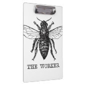 Bee Worker Honey Black Bumblebee Klemmbrett (Rechts)