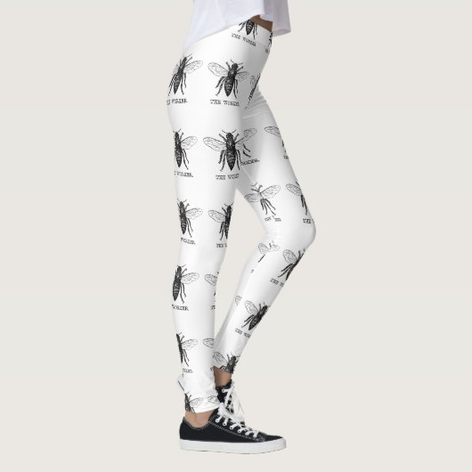 Bee Worker Honey Black Bumblebee Leggings (Rechts)