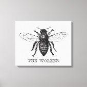Bee Worker Honey Black Bumblebee Leinwanddruck (Vorderseite)