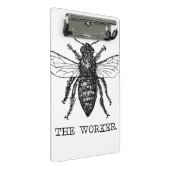 Bee Worker Honey Black Bumblebee Mini Klemmbrett (Schrägansicht)