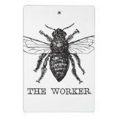 Bee Worker Honey Black Bumblebee Mini Klemmbrett (Rückseite)