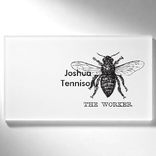 Bee Worker Honey Black Bumblebee Namenschild