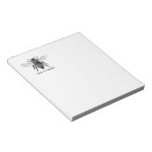 Bee Worker Honey Black Bumblebee Notizblock (angewinkelt)