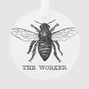 Bee Worker Honey Black Bumblebee Ornament