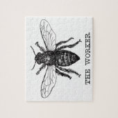 Bee Worker Honey Black Bumblebee Puzzle (Vertikal)