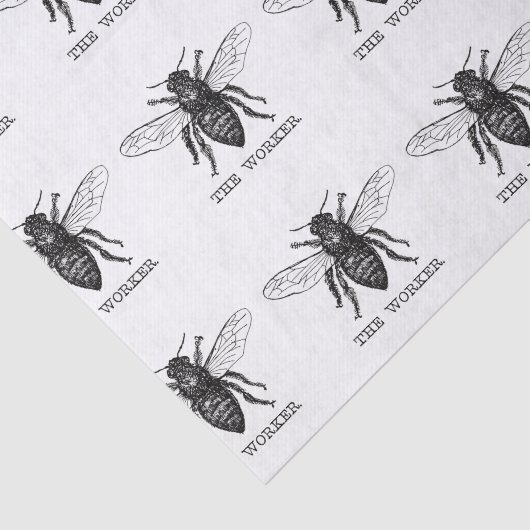 Bee Worker Honey Black Bumblebee Seidenpapier (Ausschnitt)