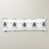 Bee Worker Honey Black Bumblebee Seitenschläferkissen (Rückseite)