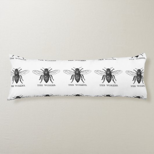 Bee Worker Honey Black Bumblebee Seitenschläferkissen (Vorderseite)