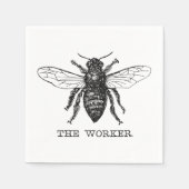 Bee Worker Honey Black Bumblebee Serviette (Vorderseite)