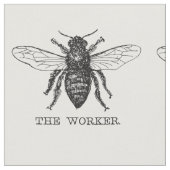 Bee Worker Honey Black Bumblebee Stoff (Nahaufnahme)