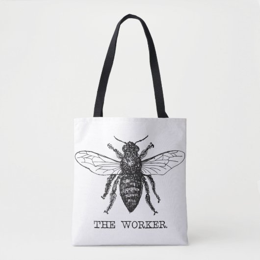 Bee Worker Honey Black Bumblebee Tasche (Vorderseite)