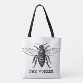 Bee Worker Honey Black Bumblebee Tasche (Rückseite)