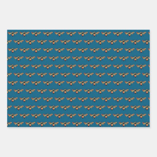 Bee Wrapping Paper Geschenkpapier Set (Vorderseite 3)