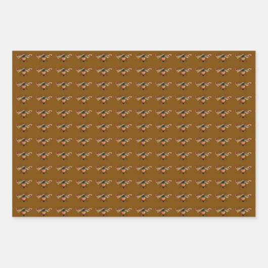 Bee Wrapping Paper Geschenkpapier Set (Vorderseite)