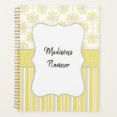 Bee Yellow and Gray Custom Planner Planer (Vorderseite)