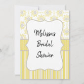 Bee Yellow and Gray Geometric Bridal Brunch (Rückseite)