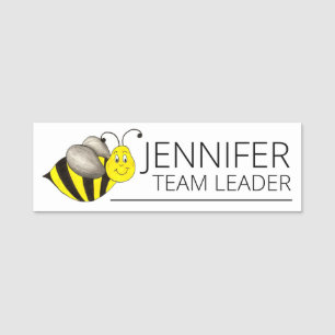 Bee Yellow Bumblebee Honeybee Insect Bug Namensschild