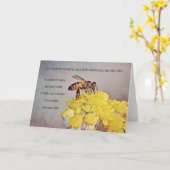 Bee Yellow Flowers Scripture Card Jeremiah 29:11 Karte (Gelbe Blume)