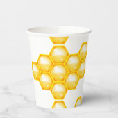 Bee Yellow Honeycomb Pappbecher (Links)