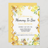 Bee Yellow Mommy zu Baby-Dusche Einladung (Vorne/Hinten)