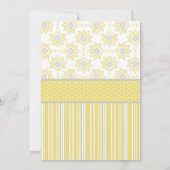 Bee Yellow und Gray Geometric Einladung (Rückseite)