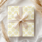 Bee Yellow und Gray Geometric Geschenkpapier