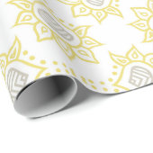 Bee Yellow und Gray Geometric Geschenkpapier (Rolleneckpunkt)