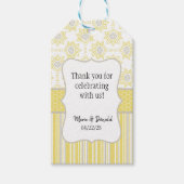 Bee Yellow und Gray Geometric Gevor Geschenkanhänger (Vorderseite)