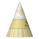 Bee Yellow und Gray Geometric Partyhütchen (Links)