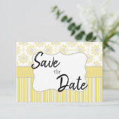 Bee Yellow und Gray Geometric Save The Date (Stehend Vorderseite)