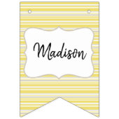 Bee Yellow und Gray Geometric Wimpelkette (Erste Fahne)