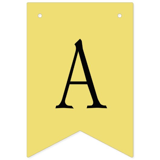 Bee Yellow und Gray Geometric Wimpelkette (Dritte Fahne)