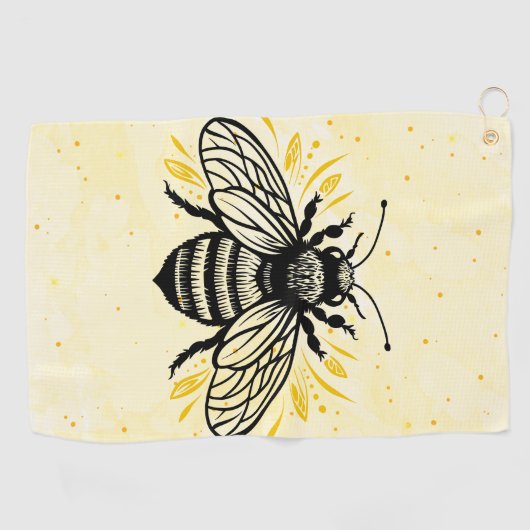 Bee-yond Beautiful Golf Towel Golfhandtuch (Horizontal)