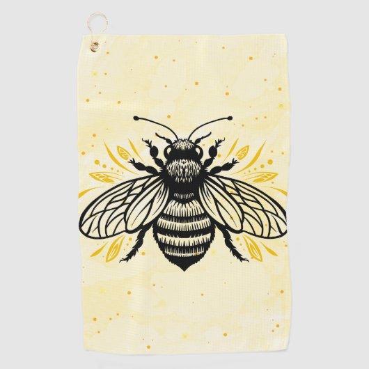 Bee-yond Beautiful Golf Towel Golfhandtuch (Vorderseite)