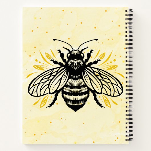 Bee-yond Beautiful Spiral Notebook Notizblock (Rückseite)