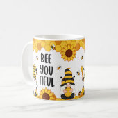 Bee you beautiful Gnome bee Hive Design Coffee Tas Kaffeetasse (Vorderseite Links)